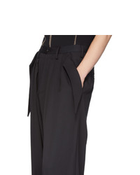 schwarze Wollchinohose von Sulvam