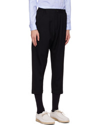 schwarze Wollchinohose von Comme des Garcons Homme Deux