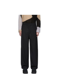 schwarze Wollchinohose von Eckhaus Latta