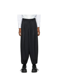 schwarze Wollchinohose von Fumito Ganryu