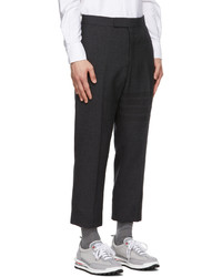 schwarze Wollchinohose von Thom Browne