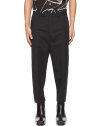 schwarze Wollchinohose von Rick Owens