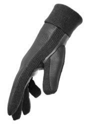 schwarze Wollhandschuhe von PEARLWOOD