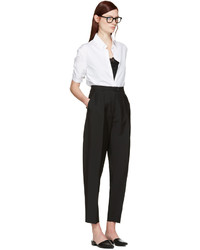 schwarze Wollhose von Jil Sander