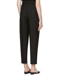 schwarze Wollhose von Jil Sander