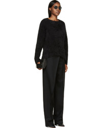 schwarze Wollhose von Calvin Klein Collection