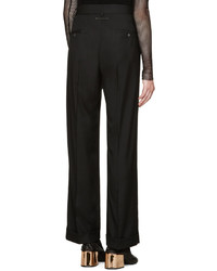 schwarze Wollhose von MM6 MAISON MARGIELA