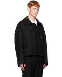 schwarze Wollshirtjacke von Wooyoungmi