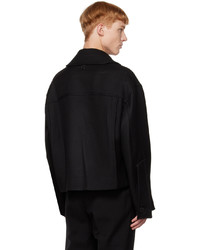 schwarze Wollshirtjacke von Wooyoungmi