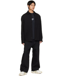 schwarze Wollshirtjacke von Balenciaga