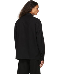 schwarze Wollshirtjacke von Lemaire