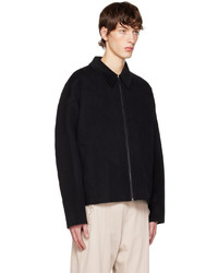 schwarze Wollshirtjacke von Acne Studios