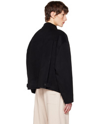 schwarze Wollshirtjacke von Acne Studios