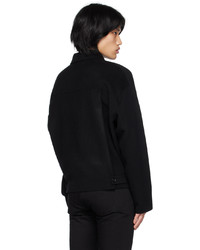 schwarze Wollshirtjacke von Acne Studios