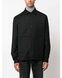 schwarze Wollshirtjacke von Zegna