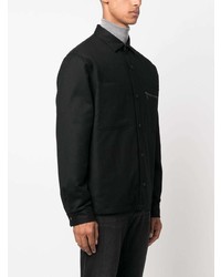 schwarze Wollshirtjacke von Zegna