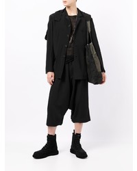 schwarze Wollshirtjacke von Yohji Yamamoto