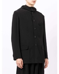 schwarze Wollshirtjacke von Yohji Yamamoto