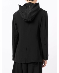 schwarze Wollshirtjacke von Yohji Yamamoto