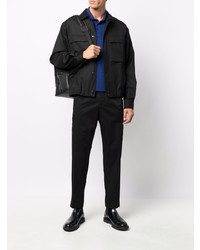 schwarze Wollshirtjacke von Z Zegna