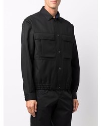 schwarze Wollshirtjacke von Z Zegna