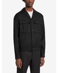 schwarze Wollshirtjacke von Z Zegna