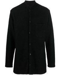 schwarze Wollshirtjacke von Yohji Yamamoto