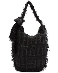 schwarze Wollshopper tasche von Simone Rocha