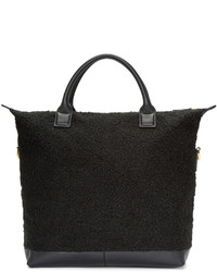 schwarze Wollshopper tasche von WANT Les Essentiels