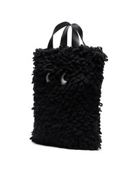 schwarze Wollshopper tasche von Anya Hindmarch