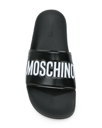 schwarze Zehensandalen von Moschino