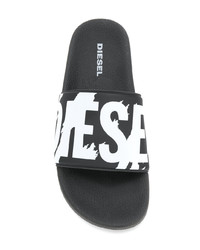 schwarze Zehensandalen von Diesel