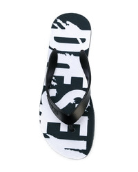 schwarze Zehensandalen von Diesel