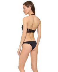schwarzer Badeanzug mit Ausschnitten von Frankie's Bikinis