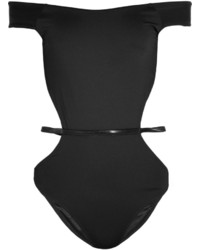 schwarzer Badeanzug mit Ausschnitten von Fleur Du Mal