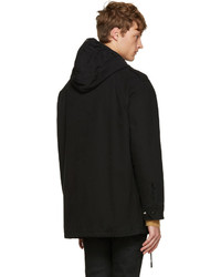 schwarzer Baumwollparka von Saint Laurent