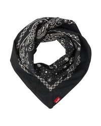 schwarzer Baumwollschal mit Paisley-Muster