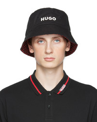 schwarzer bedruckter Fischerhut von Hugo