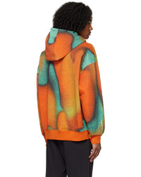 schwarzer bedruckter Fleece-Pullover mit einem Kapuze von Nike