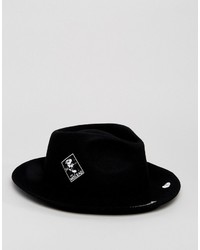 schwarzer bedruckter Hut von Asos