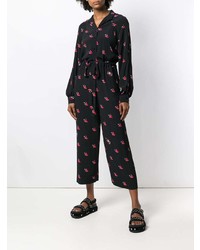 schwarzer bedruckter Jumpsuit von McQ Alexander McQueen