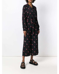 schwarzer bedruckter Jumpsuit von McQ Alexander McQueen