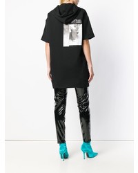 schwarzer bedruckter Kurzarmpullover von Versace Jeans