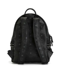 schwarzer bedruckter Leder Rucksack von MCM