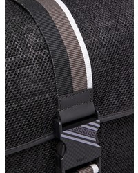 schwarzer bedruckter Leder Rucksack von Fendi