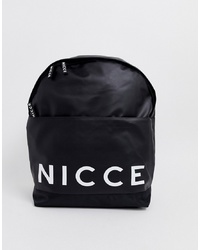 schwarzer bedruckter Leder Rucksack von Nicce