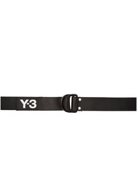 schwarzer bedruckter Ledergürtel von Y-3