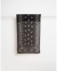 schwarzer bedruckter leichter Schal von Asos