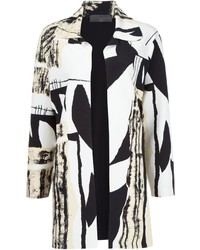 schwarzer bedruckter Mantel von Norma Kamali