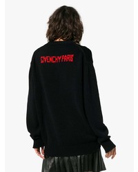 schwarzer bedruckter Oversize Pullover von Givenchy